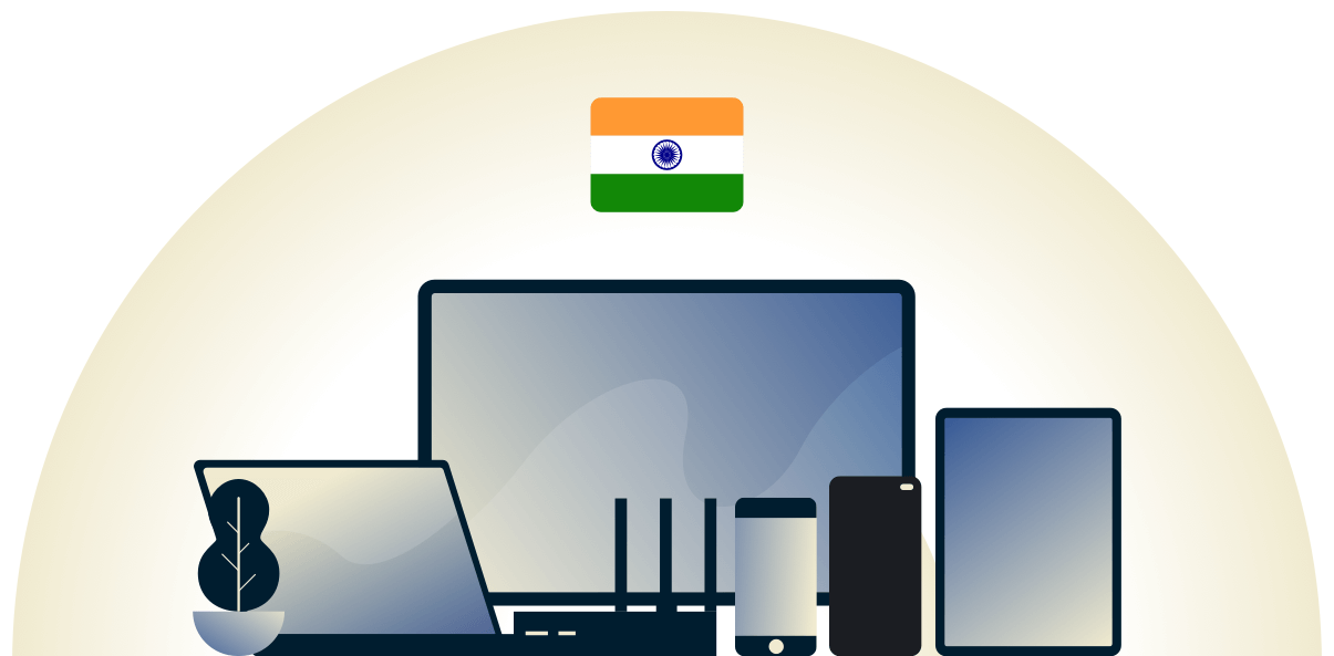 VPN pour l'Inde prot&eacute;geant une vari&eacute;t&eacute; de dispositifs.