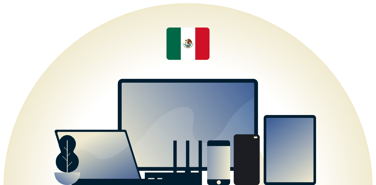 VPN messicana che protegge una variet&agrave; di dispositivi.